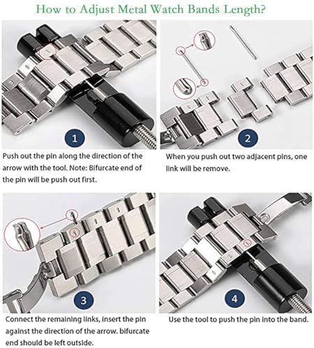 BEHLINE Watch Link Removal Tools,Watch Band Adjustment Repair Kit for Bracelet Strap with Extra Replacement Pins,Watch Pins Removal Tools for Sizing Band