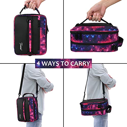 Tirrinia Expandable Insulated Lunch Bag for Men Women – Leakproof Reusable Cooler LunchBox for Kids & Adults with Shoulder Strap, Perfect for Work, School, Office, Travel,Starlight - color: Starlight
