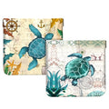 2Pcs PU Leather Small Squeeze Coin Purse Pouch Mini coin Bag Unique And Cute Wallet Cosmetic Bags Change Bag For Women Girls Men Map Turtle Pattern - color: Map Turtle Pattern