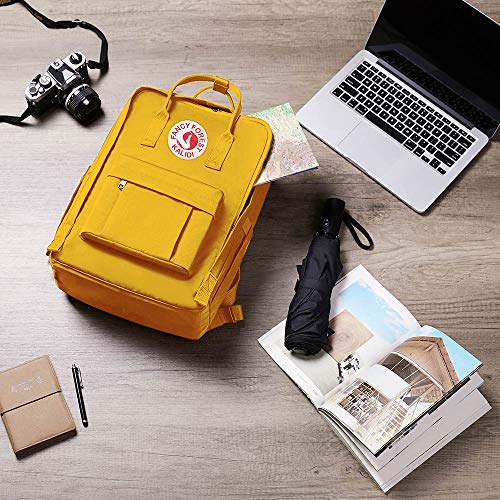 KALIDI Casual Laptop Backpack 15 Inches Classic Camping Rucksack Travel Outdoor Square Daypack College Hiking Gym Bag, Yellow - color: Yellow