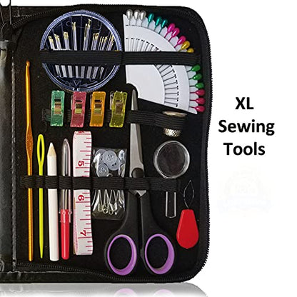 ARTIKA Sewing Kit for Adults and Kids (119 PCS) - Small Beginner Set w/Multicolor Thread, Needles, Scissors, Thimble & Clips - Emergency Repair and Travel Kits - Sewing Accessories and Supplies - style: Sewing kit 119 PCS