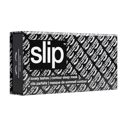 slip Contour Sleep Mask | 100% Pure Mulberry Silk, Ultra Soft | Contoured Design, Prevents Eye Pressure | Adjustable Strap, Ideal for Travel - Black - color: Black