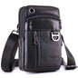 Small Mens Leather Satchel Cell Phone Holster,Vertical Belt Clip Cellphone Pouch,Purse Waist Bag Fanny Pack Compatible with Google,Zipper Phone Bag for Work,Hike - color: Black