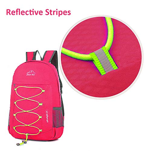 Outdoor Water Resistant Hiking Backpack - color: Fuchsia