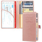 RSAquar Car Registration and Insurance Holder, Leather Car Glove Box Organizer, Cool Car Accessories for ID, Driver's License Cards & Essential Document, Men&Women, Rose Gold - color: Rose Gold