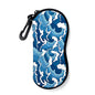 Sunglasses Soft Case with Carabiner Ultra Light Neoprene Zipper Glasses Case - color: Blue Ocean