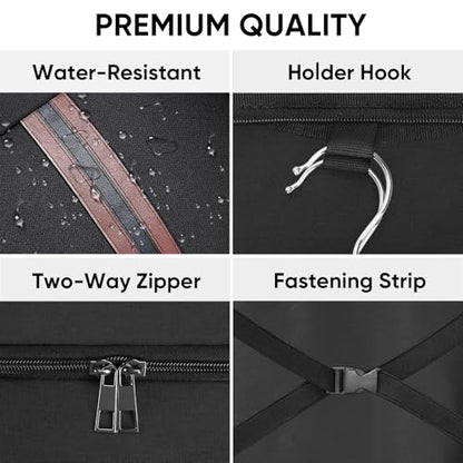 BALEINE Travel Garment Bag, Travel Suit Bag for Men, Water Resistant Carry on Garment Bag for Hanging Clothes, Garment Duffel Bag for Travel Business (Black) - color: Black