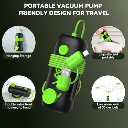 Vacuum Bags for Travel - USB Electric Pump, 9 Pack Carry-on Size Vacuum Seal Bags for Clothing - Space Saver Vacuum Storage Bags for Luggage, Travel Essentials. - style: 9 bags + USB pump
