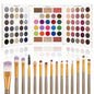 UCANBE Eyeshadow Palette with 15 Brushes Makeup Sets, Pigmented Eye Makeup Pallet Holiday Gift Set, Matte Smokey Rosy Neutral Glitter Eye Shadow Powder & Contour Highlight Blush All-in-One Make Up Kit - color: Palette C + Coffee-Brown Brush