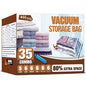 Vacuum Storage Bags, Space Saver Vacuum Seal Storage Bags 35-Pack Sealer Bags for Clothes, Clothing, Bedding, Comforter, Blanket (35C) - size: 35-COMBO