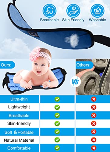 TOPOINT Sleep Headphones, Sleeping Headphones Bluetooth Sleep Mask with Bluetooth Headphones, Aid Sleep Light Blackout Sleeping Eye Mask Headphones for Sleeping Side Sleepers Men Women Girls - color: Navy Blue, style: Ample Velvet