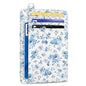 Yonlevres Credit Card Holder Slim Wallet Women, Floral Flowers RFID Blocking Small Front Pocket Travel Cute Thin ID Window PU Leather Mini Organizer Case Purse Gift Woman Girls Ladies - color: Floral Blue
