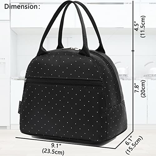 FlowFly Insulated Lunch Cooler Bag - Tote Bag Organizer for Women/Men, Dot - color: Dot