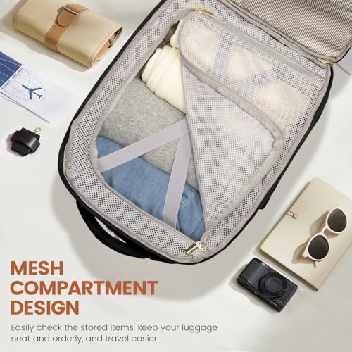 LOVEVOOK Travel Backpack for Women, TSA Personal Item Travel Bag fits 18" Laptop, Carry On Backpack for Weekender Business Hiking, Black - color: Black, size: 18 Inch-4Pcs
