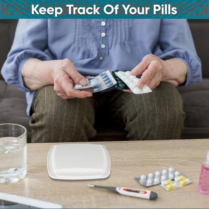 Home-X Small Pill Pouch – Squeeze-Open Pill Pouch for Medicine, Earbuds, Mints & Small Essentials – Portable Travel Pill Pouch with Easy Open & Secure Closure – Compact Pill Pouch for Purse & Pocket