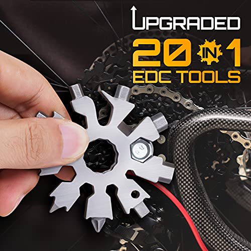 20-in-1 Snowflake Multi Tools & Upgraded Credit Card Tool - Christmas Birthday Gifts for Adult Men Women