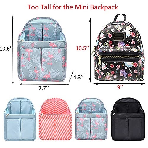 HOYOFO Mini Backpack Organizer Insert Small Shoulder Bag Divider for Rucksack Purse Lightweight Nylon, Light Blue - color: Light Blue