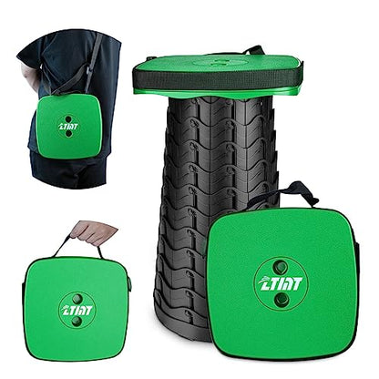 Upgraded Folding Stool - 485lbs Load Capacity,Telescopic Stool,Portable Collapsible Seat for Camping,Fishing,Hiking,Travel - color: Green