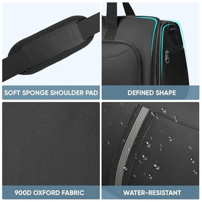 BALEINE Travel Garment Bag, Travel Suit Bag for Men, Water Resistant Carry on Garment Bag for Hanging Clothes, Garment Duffel Bag for Travel Business (Pure Black-Convertible) - color: Pure Black-Convertible