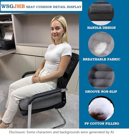 Adult Booster Seat Cushion, Car Seat Cushions for Short People/Thick Office Chair Booster Seat Increase Field of View, for Trucks, Car, Office Chair, Home, Wheelchair,Angle Lift Seat Cushion (Grey) - color: Gray Regular