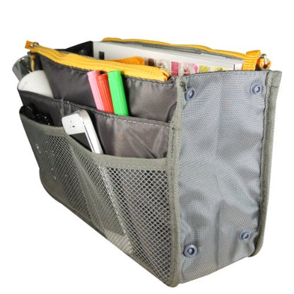 Wrapables® Unisex Bag Insert Organizer, Travel Bag Organizer - Grey - color: Grey