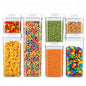 7-Piece Airtight Food Storage Containers with Lids, Clear Stackable Pantry Organization Set for Flour, Sugar, Cereal, Snacks and Kitchen Storage