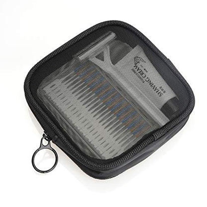 patu Mesh Travel Toiletry Bag, Transparent Standing Pouch, Portable Shaving Washing Kits Organizer, Personal Care Trip Case, 4 Packs, Size S, Black - size: S, Black (4 pcs)