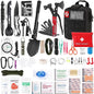 Survival Kit 256 in 1, First Aid Kit Survival Gear Tools Trauma Kit with Molle Pouch for Outdoor, Camping, Hunting, Hiking, Earthquake, Home, Office, Gifts for Men Dad Husband Women - color: Black