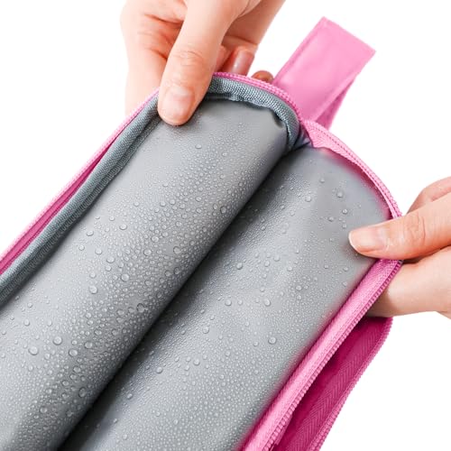 Cheetah Kids Toiletry Bag for Girls, Travel Toiletry Bag for Little Young Girls Cosmetic Bag Makeup Bag Waterproof Hanging Wash Bag Toddler Toiletries, Pink Leopard - color: Cheetah-Pink