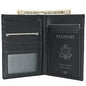 Polare RFID Blocking Napa Leather Passport Holder Travel Wallet For Men and Women (Black) - color: Black
