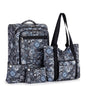 Sakroots On the Go 4 Piece Travel Bundle, Includes 21" Rolling Suitcase, Packable Large Tote, Medium & Small Pouches - color: Midnight Seascape