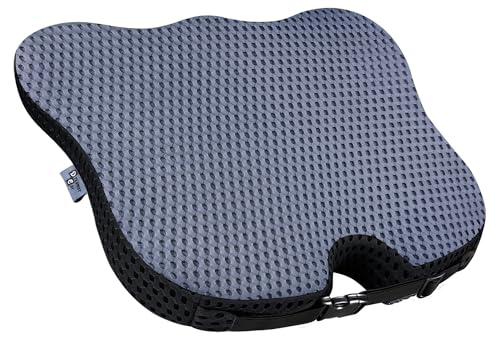 Wedge Car Seat Cushion for Better Visibility & Sciatica Pain Relief - High Density Memory Foam, Non-Slip Ergonomic Car Seat Cushion for Driving, Universal Fit for Car, SUV,Truck & Tractor - color: Gray