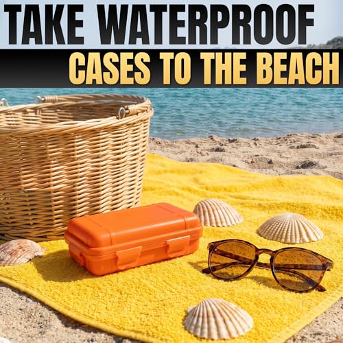 2 Pcs Small Waterproof Box – Compact Size, Lightweight, Easy to Carry Dry Storage Box 4.92x2.95x1.53" – Small Waterproof Case with Foam Insert for Broadhead Storage, Hiking, Travel Use & Camping Gear