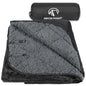REDCAMP 71"x 59" Waterproof Outdoor Camping Blanket with Sherpa Lining, Cold Weather Warm Blanket Windproof for Camping Stadium, Hiking, Trip Machine Washable - color: Black/59''x71''