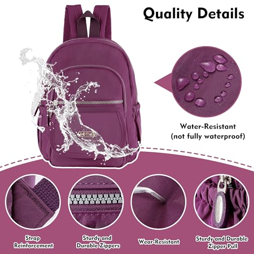 AOTIAN Mini Nylon Women Backpacks Casual Lightweight Small Daypack for Girls - color: Mini Deep Purple