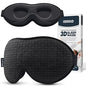 INNELO Sleep Mask for Side Sleeper, Eye Mask Sleeping Women Men, 100% Light Blocking 3D Contoured Cup Sleeping Mask Soft No Eye Pressure Cover Blindfold Night Shade for Travel Nap Yoga, Black - color: Black