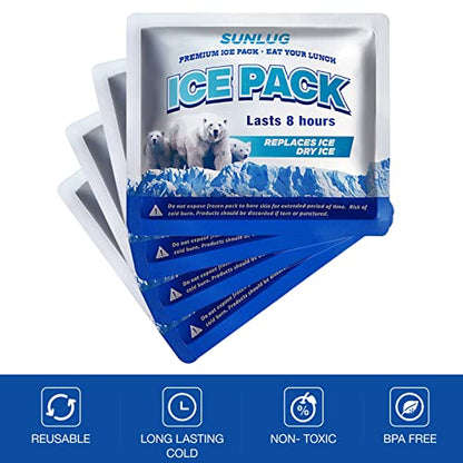 Cooler Ice Packs Reusable Ice Packs for Coolers Long Lasting Freezer Packs for Cooler Bag, Lunch Bags, Cooler Backpacks - color: 2 Pack - Lunch Box Ice Packs