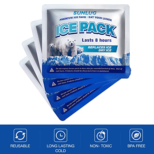 Cooler Ice Packs Reusable Ice Packs for Coolers Long Lasting Freezer Packs for Cooler Bag, Lunch Bags, Cooler Backpacks - color: 4 Pack - Lunch Box Ice Packs