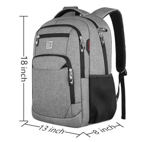 Volher Laptop Backpack,Business Travel Anti Theft Slim Durable Laptops Backpack,Water Resistant College Computer Bag for Women & Men Fits 15.6 Inch Laptop and Notebook - Grey - color: Grey, size: 15.6 Inch, style: Laptop
