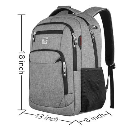 Volher Laptop Backpack,Business Travel Anti Theft Slim Durable Laptops Backpack,Water Resistant College Computer Bag for Women & Men Fits 15.6 Inch Laptop and Notebook - Grey - color: Grey, size: 15.6 Inch, style: Laptop