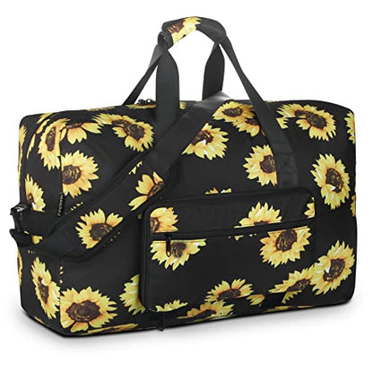 F.FETIVIN Weekender Bag Carry On Travel Duffle Medium Overnight Bag for Women(Sunflower) - color: 11-Sunflower