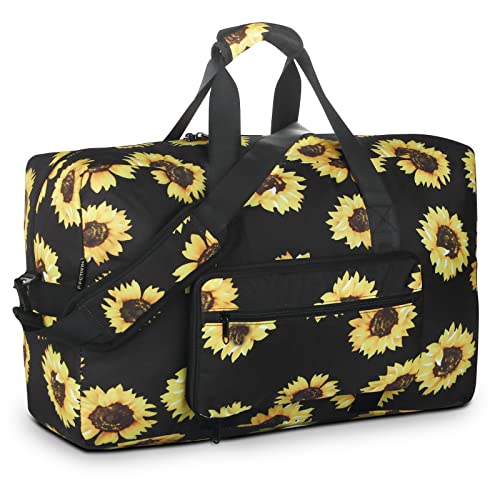 F.FETIVIN Weekender Bag Carry On Travel Duffle Medium Overnight Bag for Women(Sunflower) - color: 11-Sunflower