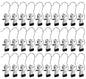 Boot Hangers for Closet,30 Pack Laundry Hooks with Clips,Stainless Steel Boot Hanger Clips,Portable Hangers Single Clip Space Saving Boot Clips for Hanging (Black) - color: Black