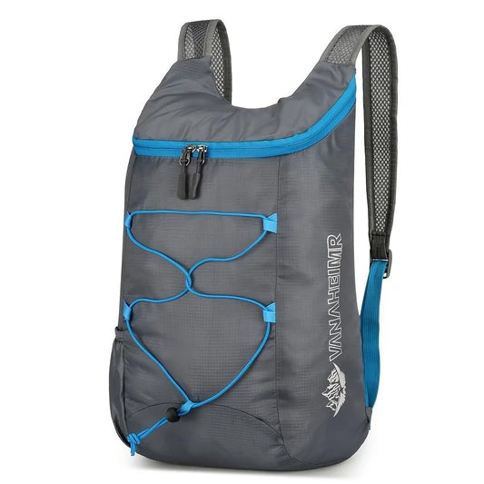 1PC Multifunctional Outdoor Folding Backpack - Lightweight, Waterproof, Durable for Hiking, Riding, and Travel, Gray - color: Gray