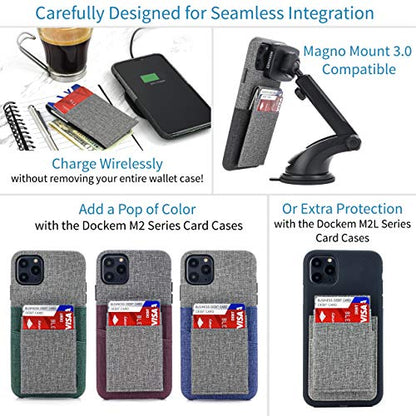 Dockem The Latcher Minimalist Wallet & Card Case Companion (Synthetic Canvas Leather)