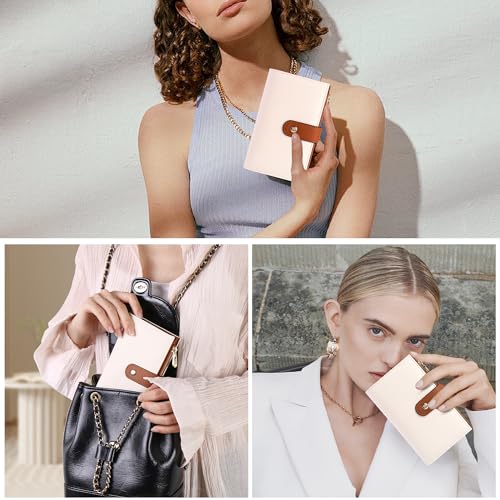 yiijay Women's Wallets RFID Blocking Leather Trifold Clutch Wallet Credit Card Holder Ladies Travel Wallet Purse with Pen Holder - color: 1Beige&Brown