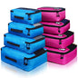 Packing Cubes Luggage Bags Organizer Durable Travel Accessories With Clothing Label - color: 8 set - Rose/Blue