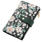 yiijay Womens Wallet RFID Blocking Vegan Leather Trifold Clutch Credit Card Holder Ladies Travel Wallet Purse with Pen Holder - color: 2Flora Green