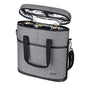 Tirrinia Insulated Wine Gift carrier - 3 Bottle Travel Wine Carry Cooler Tote Bag with Handle and Adjustable Shoulder Strap, Grey - color: Grey