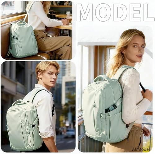 Travel Backpack for Women Men Carry on Backpack, Airline Approved Large Travel Bag Flight Approved Personal item, 15.6 Inch Laptop Backpack Casual Daypack for Weekender Business Hiking-GREY - color: Grey
